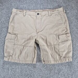 Polo Ralph Lauren Utility Canvas Cargo Shorts Mens 42 Tall Khaki Fatigue